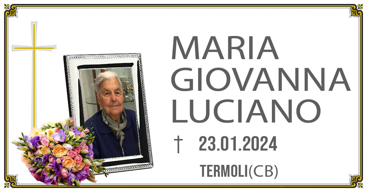 MARIA GIOVANNA LUCIANO 23/01/2024