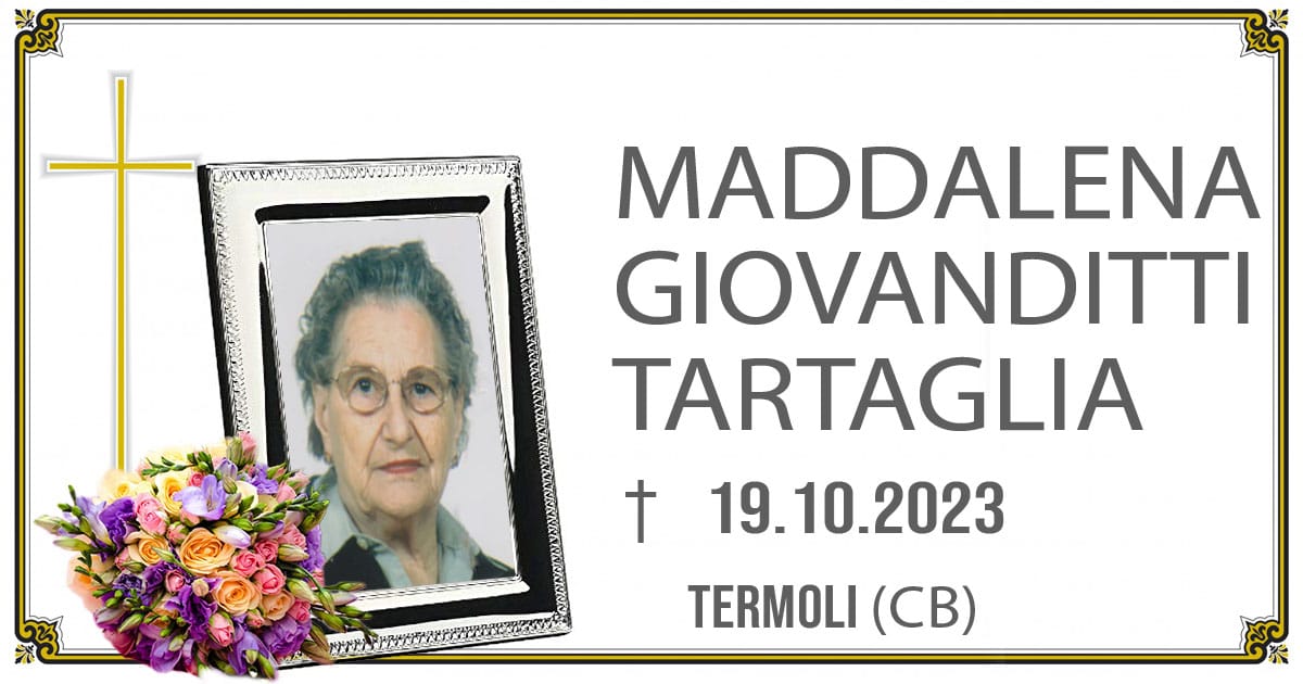 MADDALENA GIOVANDITTI-TARTAGLIA 19/10/2023